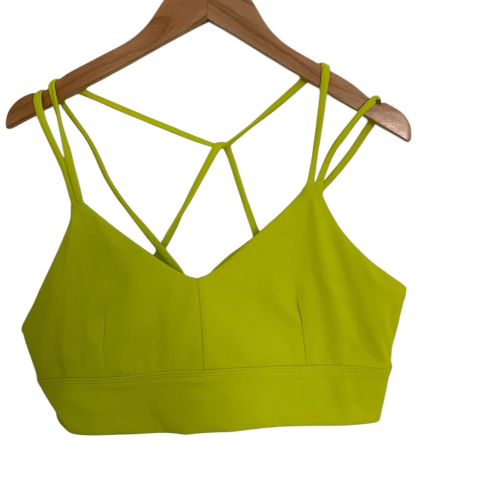Coreio Wire Free Athletic Bra Women's Size 1X Yellow Sports Bra Top